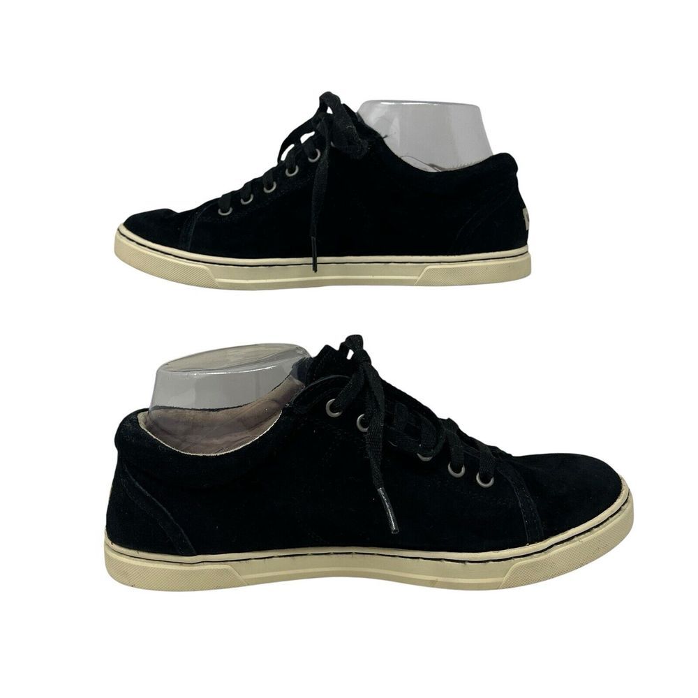 UGG Australia Tomi Women's Size 8.5 Black Suede Leather Lace Up Fashion Sneakers
